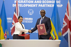 Former home secretary Priti Patel agreed the partnership with Rwanda