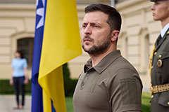 Ukrainian President Vladimir Zelensky in Kyiv, July 2022 Ukrainian Presidential Press Service / Reuters