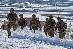 US troops on a joint patrol with Afghan security forces 