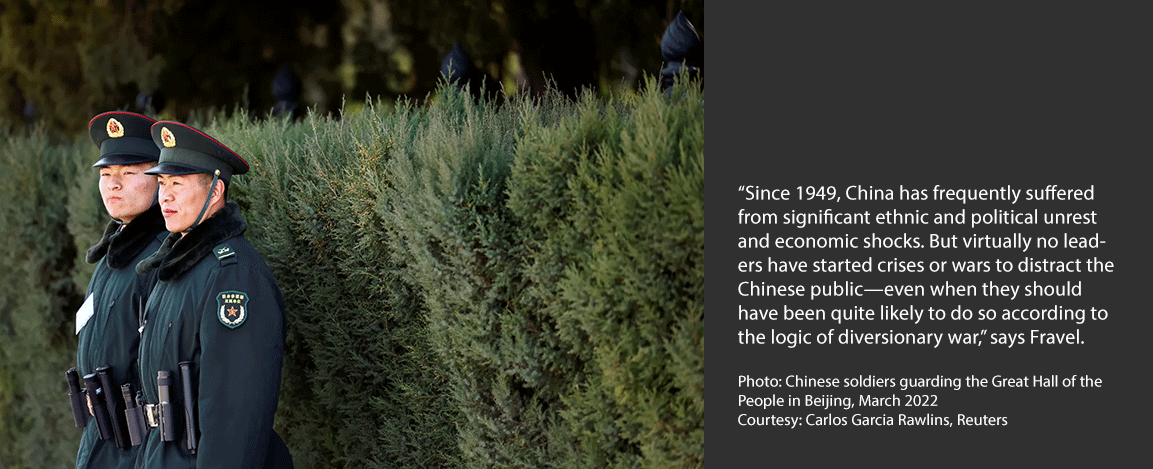 Chinese soldiers guarding the Great Hall of the People in Beijing, March 2022