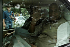 India's Defence Minister Rajnath Singh leaves after a meeting at the house of Prime Minister Narendra Modi's house in New Delhi, India, August 5, 2019. REUTERS/Adnan Abidi