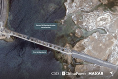 Map of Pangong Tso bridge