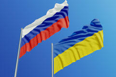 Russia Ukraine Flags